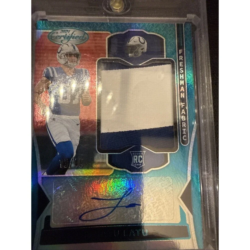 2024 Panini Certified Signatures Laiatu Latu /49 Colts Teal Rookie RPA